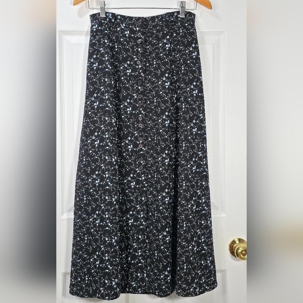 Taylor Black and White Floral Maxi Skirt - Picture 2 of 7